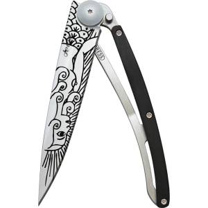 DEEJO 1cb034 tattoo / Ултралеко джобно ножче с дръжка от абаносово дърво (1cb034)