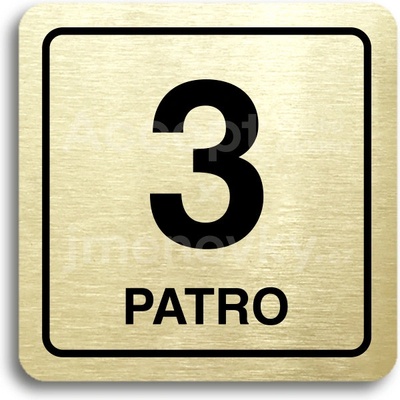 ACCEPT Piktogram 3 patro - zlatá tabulka - černý tisk