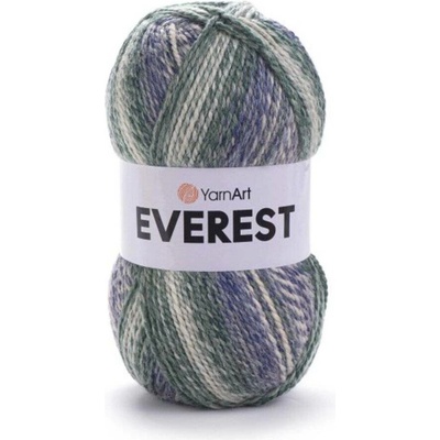 Yarn Art příze Everest 7055 zelená, modrá, béžová