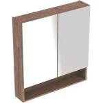 Geberit Стенен огледален шкаф Geberit Selnova Square, орехов цвят, 2 врати, 59 см (501.266.00.1)
