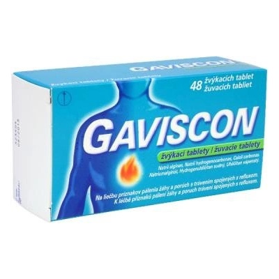 GAVISCON POR 250MG/133,5MG/80MG TBL MND 48