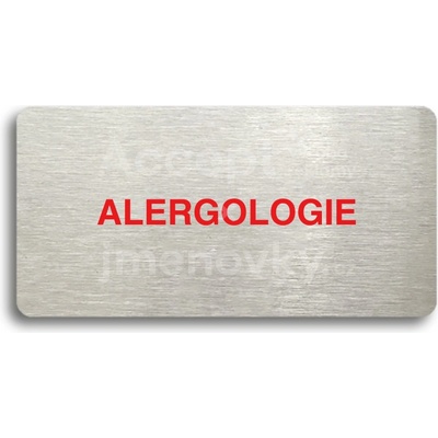 ACCEPT Piktogram ALERGOLOGIE - stříbrná tabulka - barevný tisk bez rámečku