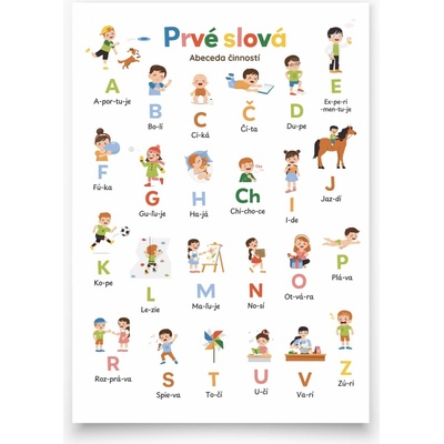 Plagát Prvé slová - Abeceda činností