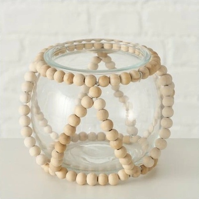 Boltze Windlight Beads svícen průhledná/přírodní