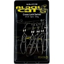 Black Cat karabinka s Obratlíkom Cross Lock Swivel veľ.1 55 kg 5 ks