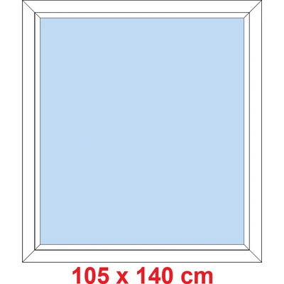 Soft Plastové okno 105x140 cm FIX neotevírav Bílá