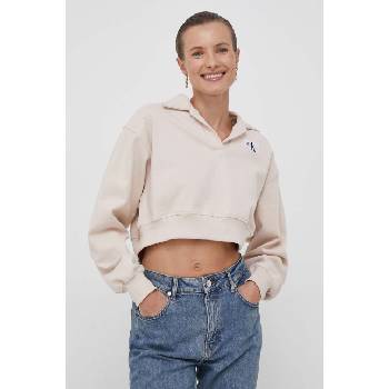 Calvin Klein Суичър Calvin Klein Jeans в бежово с изчистен дизайн (J20J222232)