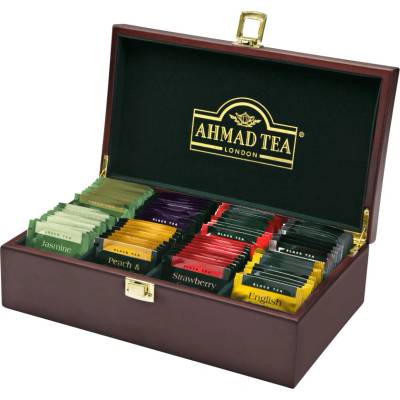 Ahmad Tea Tea Keeper dřevěná dárková kazeta 80 sáčků