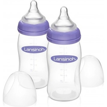 Lansinoh skleněná kojenecká láhev s NaturalWave TM savičkou 240ml