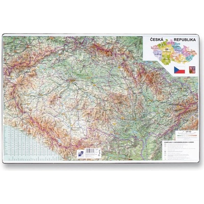 Podložka na stůl - Mapa České republiky 60 x 40 cm – Zboží Dáma