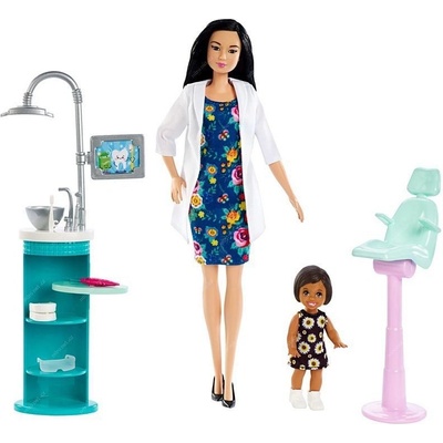 Barbie povolania herný set s bábikou Zubárka