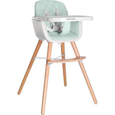 KikkaBoo Стол за хранене 2в1 Woody Mint (31004010131)