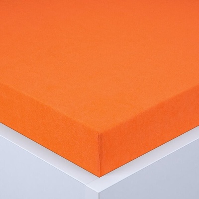 decoDoma napínací prostěradlo froté Exclusive oranžové 180x200
