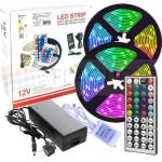  Комплект 10 м RGB LED лента SMD5050 60 LED/m IP20+IR контролер 44 key+адаптер 10A (1141)