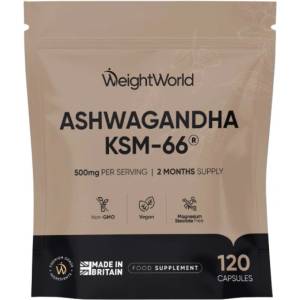 WeightWorld Ashwagandha KSM-66 with Black Pepper + Vitamin B6 [120 капсули]