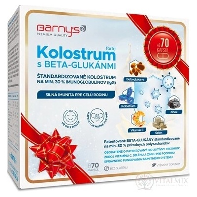 Barnys KOLOSTRUM s beta-glukany Forte kapslí 70 ks – Hledejceny.cz