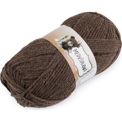 Prima-obchod Pletací příze medvídková 100 g, barva 10 (62052) hnědá