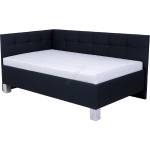 POHODA Тапицирано легло с матрак и място за съхранение MARIA PETITE 120x200 см антрацит (PO0051)