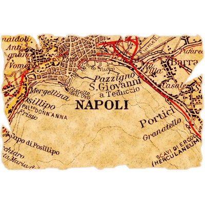 DIMEX ART Флизелинов фототапет стара карта на неапол 375 x 250 см