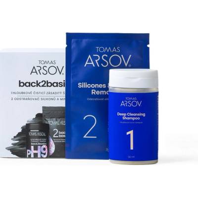 Tomas Arsov BACK2BASICS šampón 50 g+ odstranovač silikonů a minerálu 5 g dárková sada
