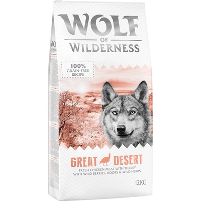 Wolf of Wilderness Adult Great Desert morčacie bez obilnín 2 x 12 kg