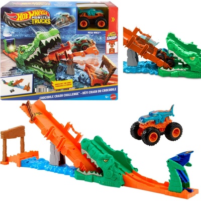 Hot Wheels Speed Snap Monster Trucks Crocodile Crash