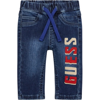 Guess Детски дънки Guess - С надпис, сини, 24 м (I4BA00-D4CA0-BYLG-24M)