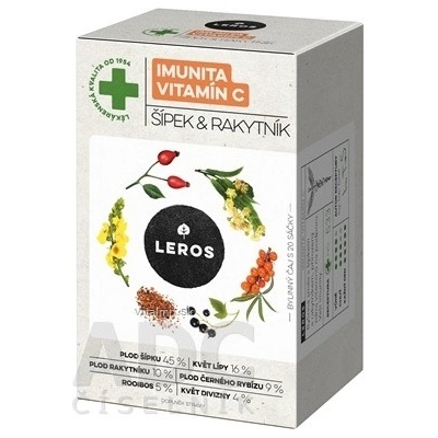 Leros IMUNITA VITAMIN C, ŠIPKA & RAKYTNÍK 20 x 2 g