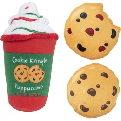 FuzzYard Xmas plyšová hračka kelímek Puppuccino a Cookies 3ks