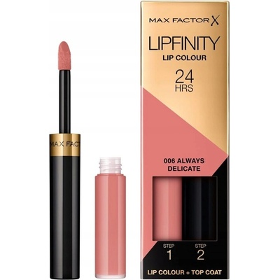 Max Factor Lipfinity 24HRS dlouhotrvající rtěnka s balzámem 006 Always Delicate 4,2 g
