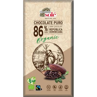 SOLÉ Bio hořká 86% 100 g