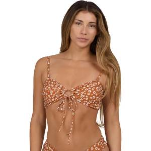SALTY CREW Falling floral bandeau bikini top - Brown (Sierra)