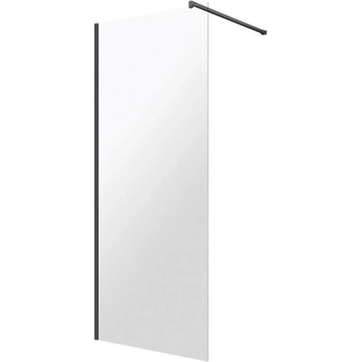 Omnires Marina sprchová zástěna walk-in 100 cm černá matný/průhledné sklo DNR10XBLTR