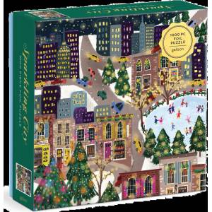 Galison - Puzzle Sparkling City metal - 1 000 piese