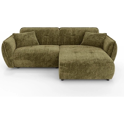 ROPEZ Зелен шенилов ъглов диван (десен ъгъл) Nelia - Ropez (Nelia Narożnik L - Prawa OT Cremona 38)