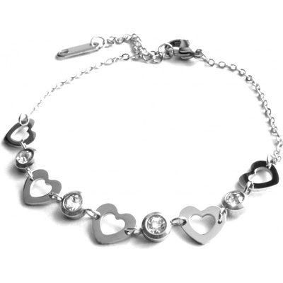 Steel Jewelry náramek srdíčka z chirurgické oceli NR160214