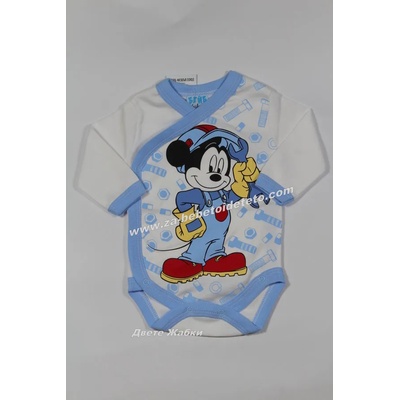 БЕЙБ ФЕШЪН ЕООД Боди с дълъг ръкав за момче, 56