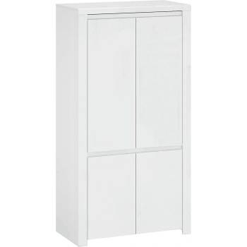 Гардероб Lindy 4D бял гланц