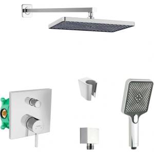 SANITINO - Душ гарнитура Hansgrohe със смесител и скрито тяло, аксесоари kielle, хром SANI21HKK007 (SANI21HKK007)