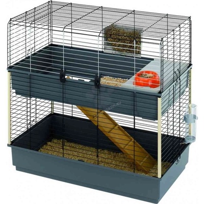 Ferplast - Cage Rabbit 100 Double - Двуетажна оборудвана клетка за зайци 99 / 51.5 / 92 см
