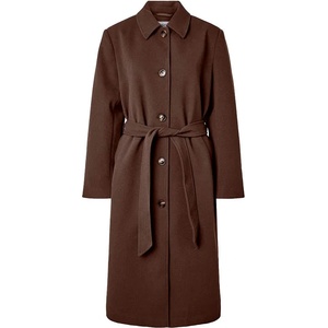 PIECES Палто Pieces Aya coat - Brown (Hot Fudge)