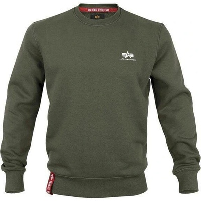 Alpha Industries mikina Basic Small Logo tmavě zelená