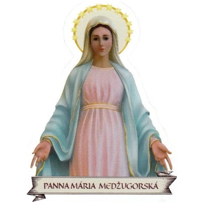 Samolepka: Panna Mária Medžugorská - DF