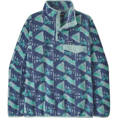 Patagonia Дамски поларен пуловер Patagonia Women's Lightweight Synchilla Snap-T Fleece Pullover Fleece jumper - Jaguar Geo: Blue Sage (105-0968-6612)