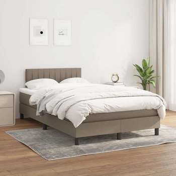vidaXL Боксспринг легло с матрак, таупе, 120x200 см, плат (3140205)