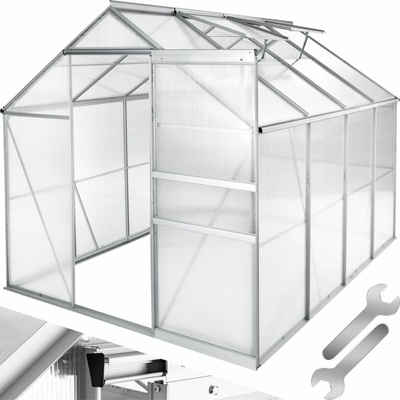 TecTake 402476 bez základny 250 x 185 x 195 cm hliník