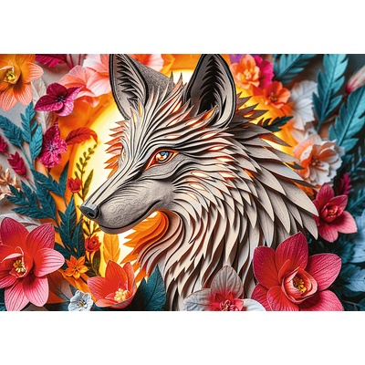 Trefl - Puzzle 3D efekt Paper Art Wolf - 1 000 piese