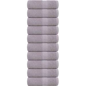 vidaXL Кърпи за гости FROGN 10 бр. сиви 30x50 см 360 г/м2 (136829)