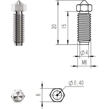Anycubic Дюза с Медно покритие за Anycubic Kobra 3 0.2-0.8mm 550°C