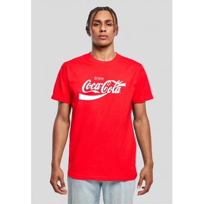 Urban Classics pánske tričko Coca Cola Logo Tee cityred